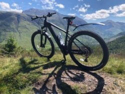 E-biking beside Ben Nevis