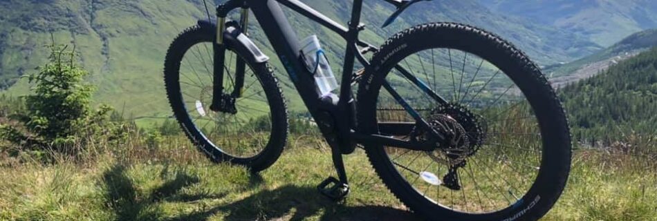 E-biking beside Ben Nevis