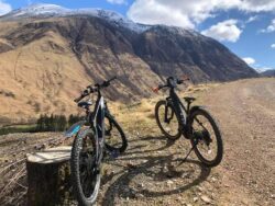E-biking with Ben Nevis in the background