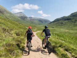 E-biking on the West Highland Way near Fort William